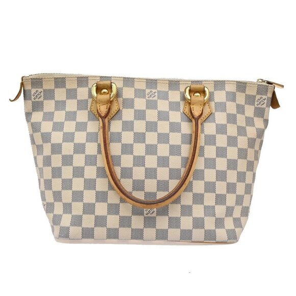 LOUIS VUITTON Saleya PM Hand Bag Damier Azur Leather White France - Picture 4 of 16